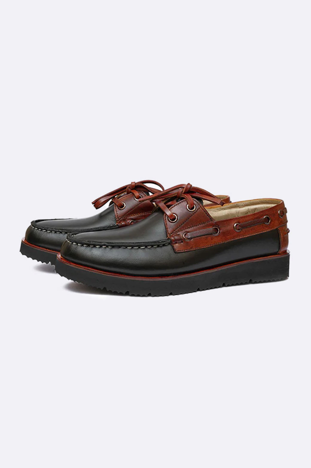 1329 BKA Black Boat Shoes