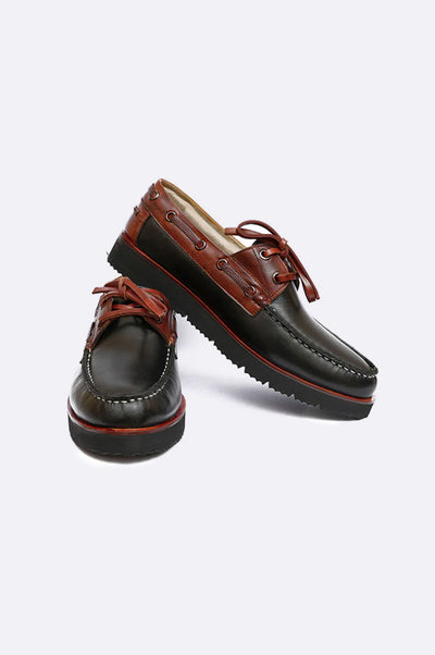 1329 BKA Black Boat Shoes