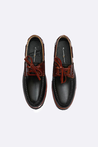 1329 BKA Black Boat Shoes