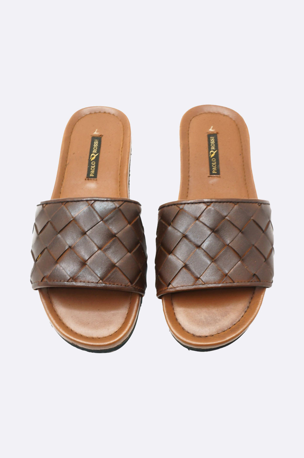 3080 BRA Brown Woven Slipper