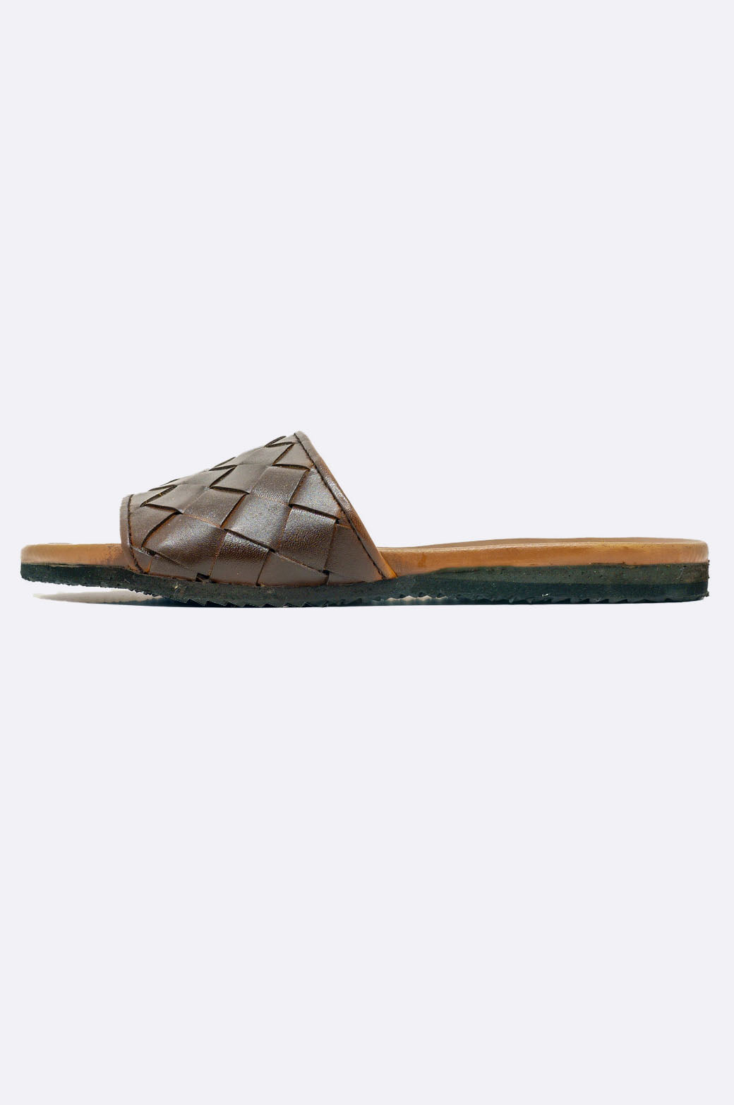 3080 BRA Brown Woven Slipper