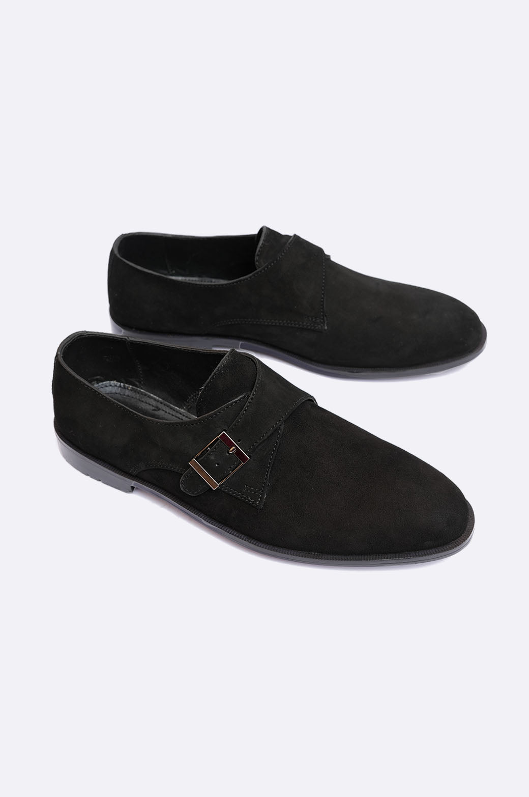 8022 XBK Black Suede Monk