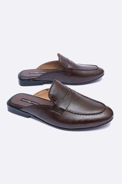 3114 GRY Brown Patina Mules