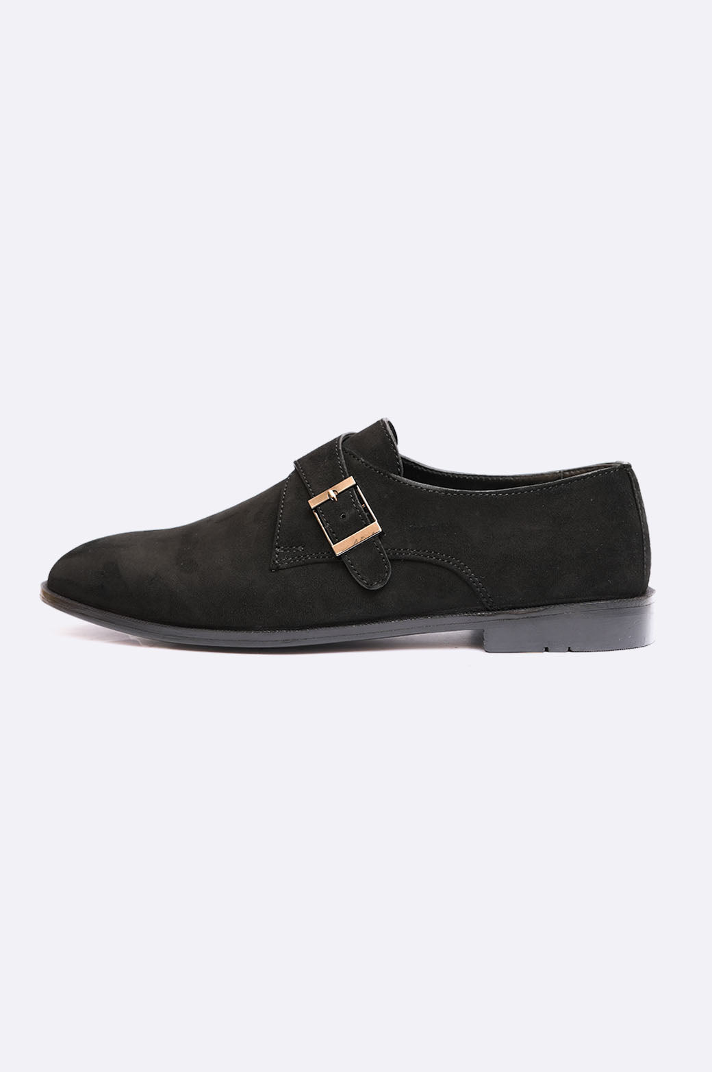 8022 XBK Black Suede Monk