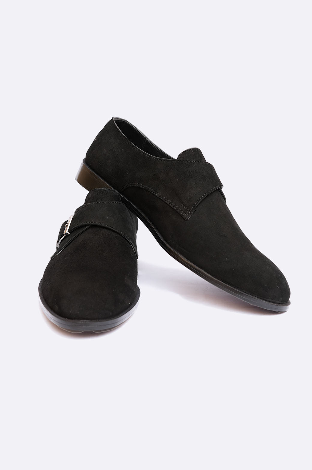 8022 XBK Black Suede Monk