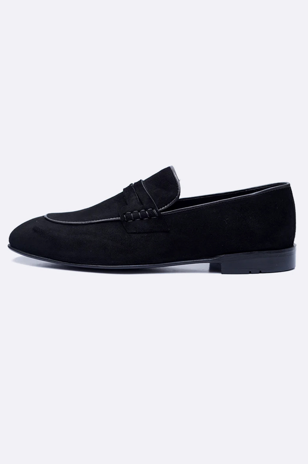 8043 XBX Black Suede Moccasin