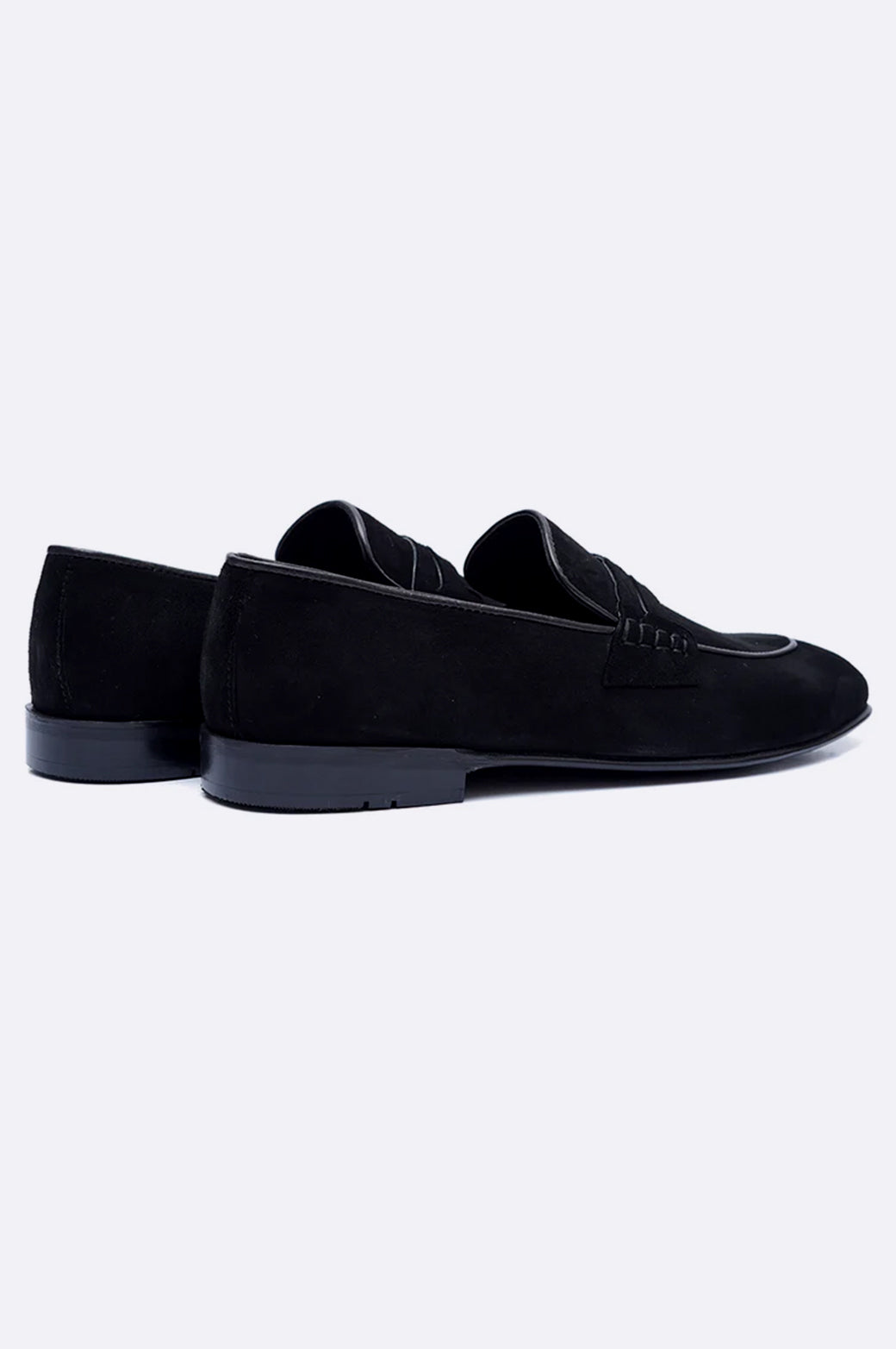 8043 XBX Black Suede Moccasin