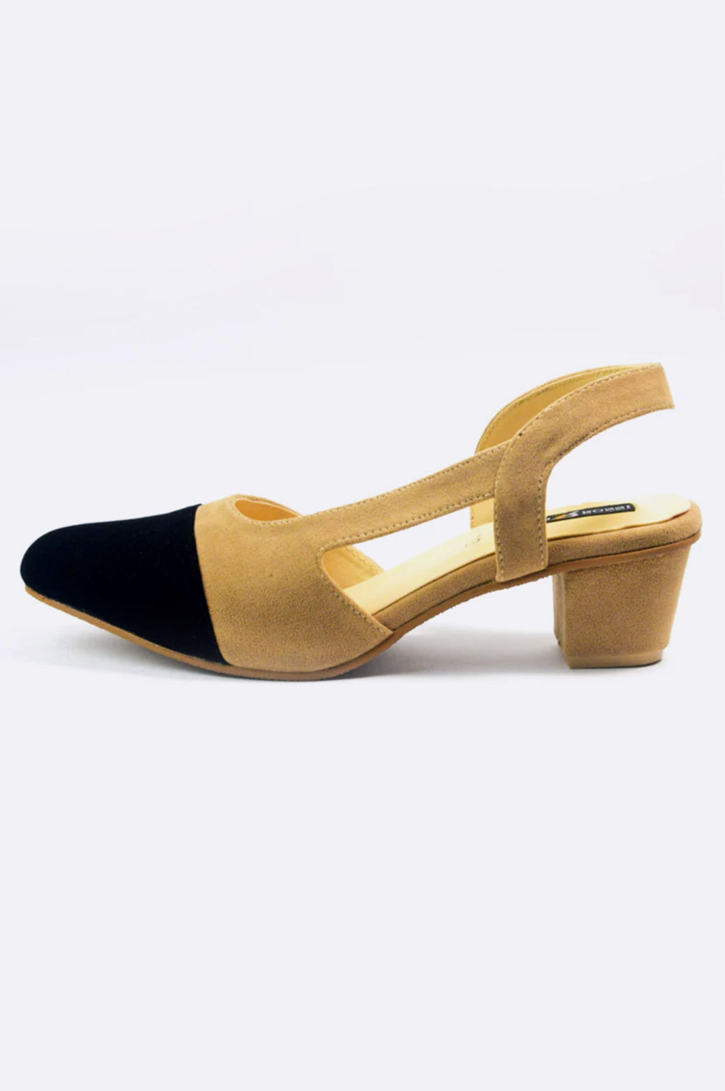 B003 BRS Beige Block Heel