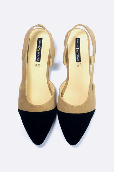 B003 BRS Beige Block Heel